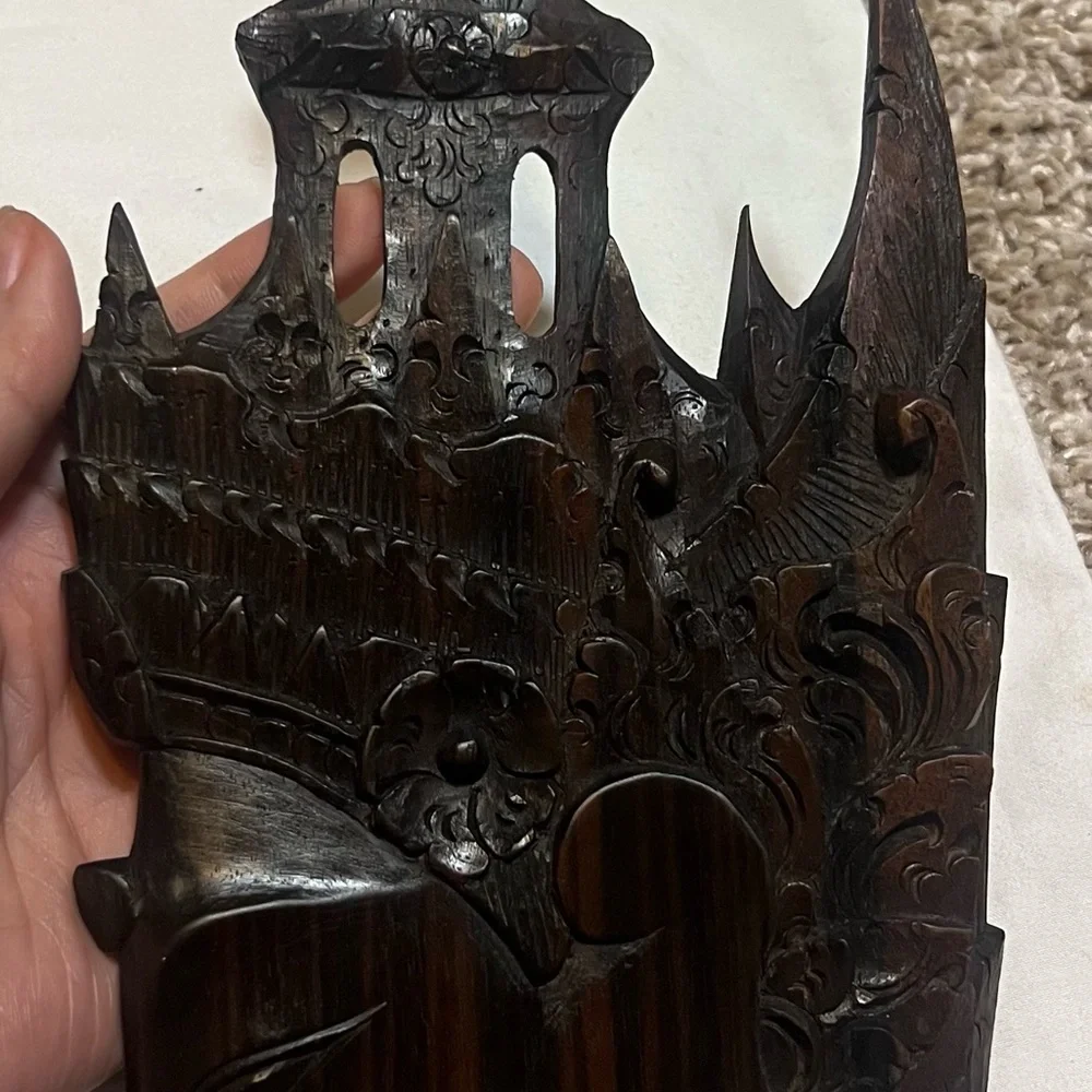 Balinese Intricately Carved Wooden Wall Art